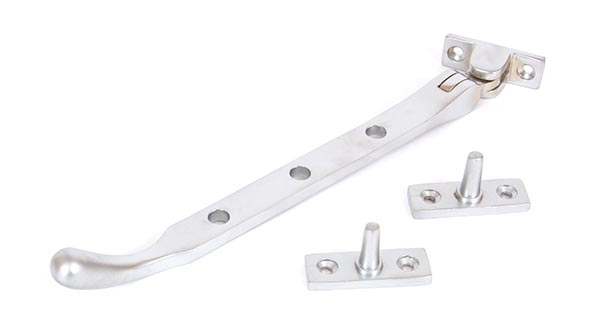 satin chrome 8" peardrop stay