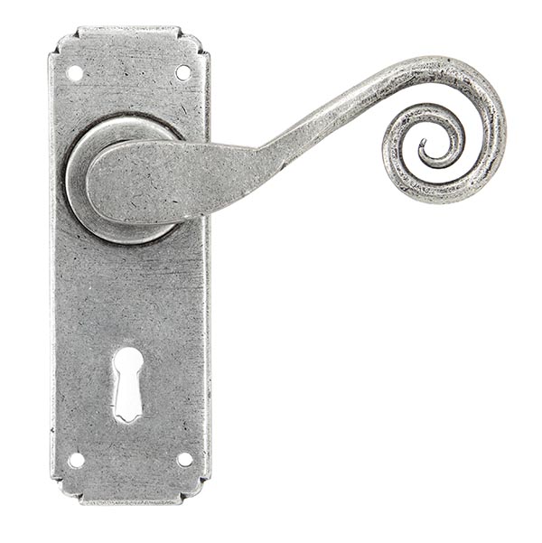 pewter monkeytail lever lock set