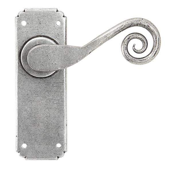 pewter monkeytail lever latch set