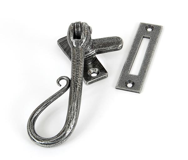 pewter shepherd's crook fastener