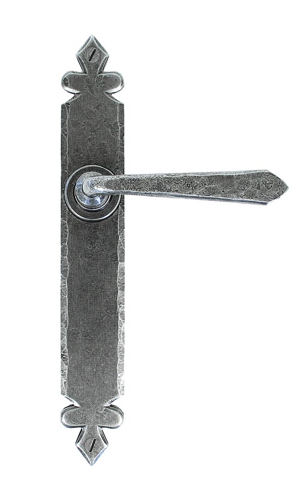 pewter cromwell lever latch set