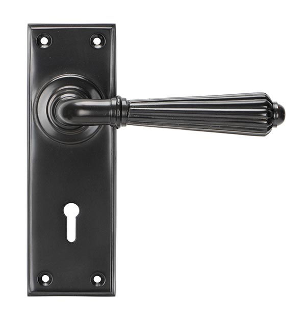 aged bronze hinton lever lock set
