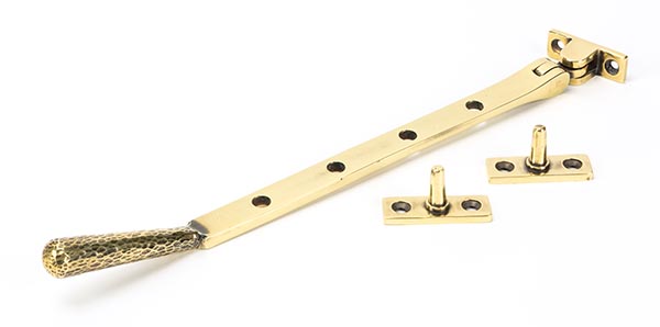 aged brass 10" hammered newbury stay