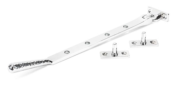 polished chrome 10" hammered newbury stay