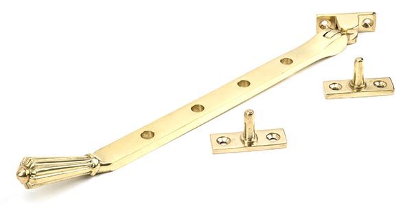 polished brass 10" hinton stay