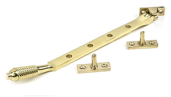 polished brass 10" reeded stay