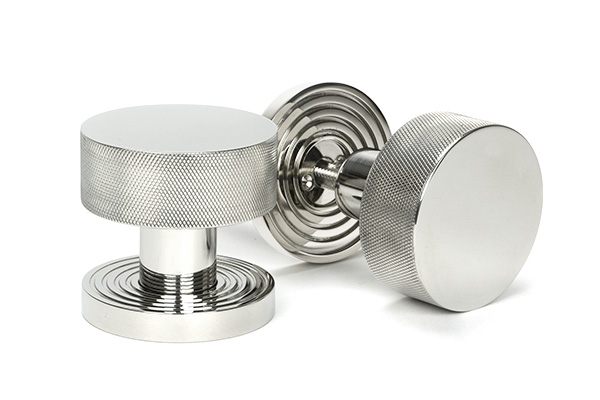 polished marine ss (316) brompton mortice/rim knob set (beehive)