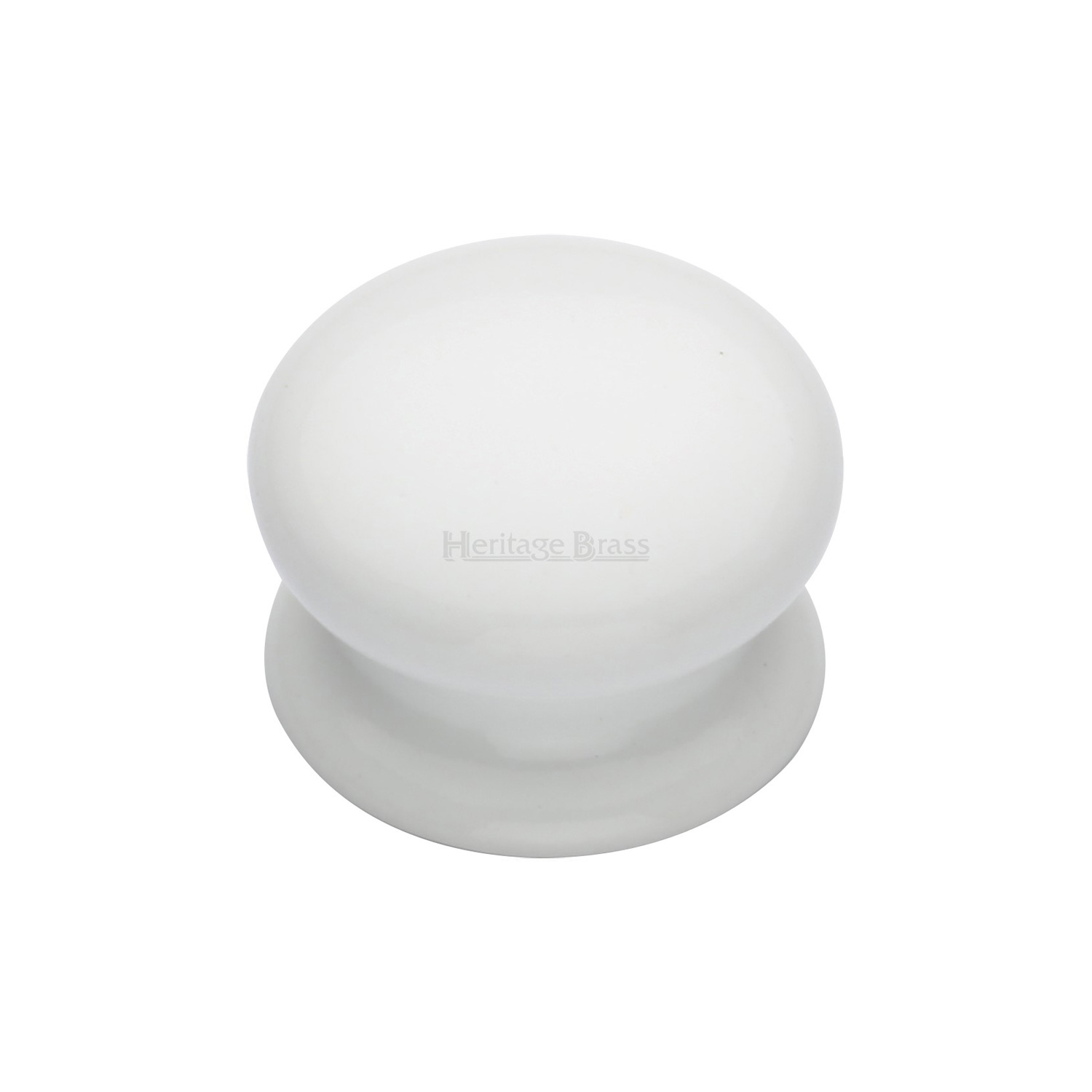 Porcelain Cabinet Knob Plain White - 5032