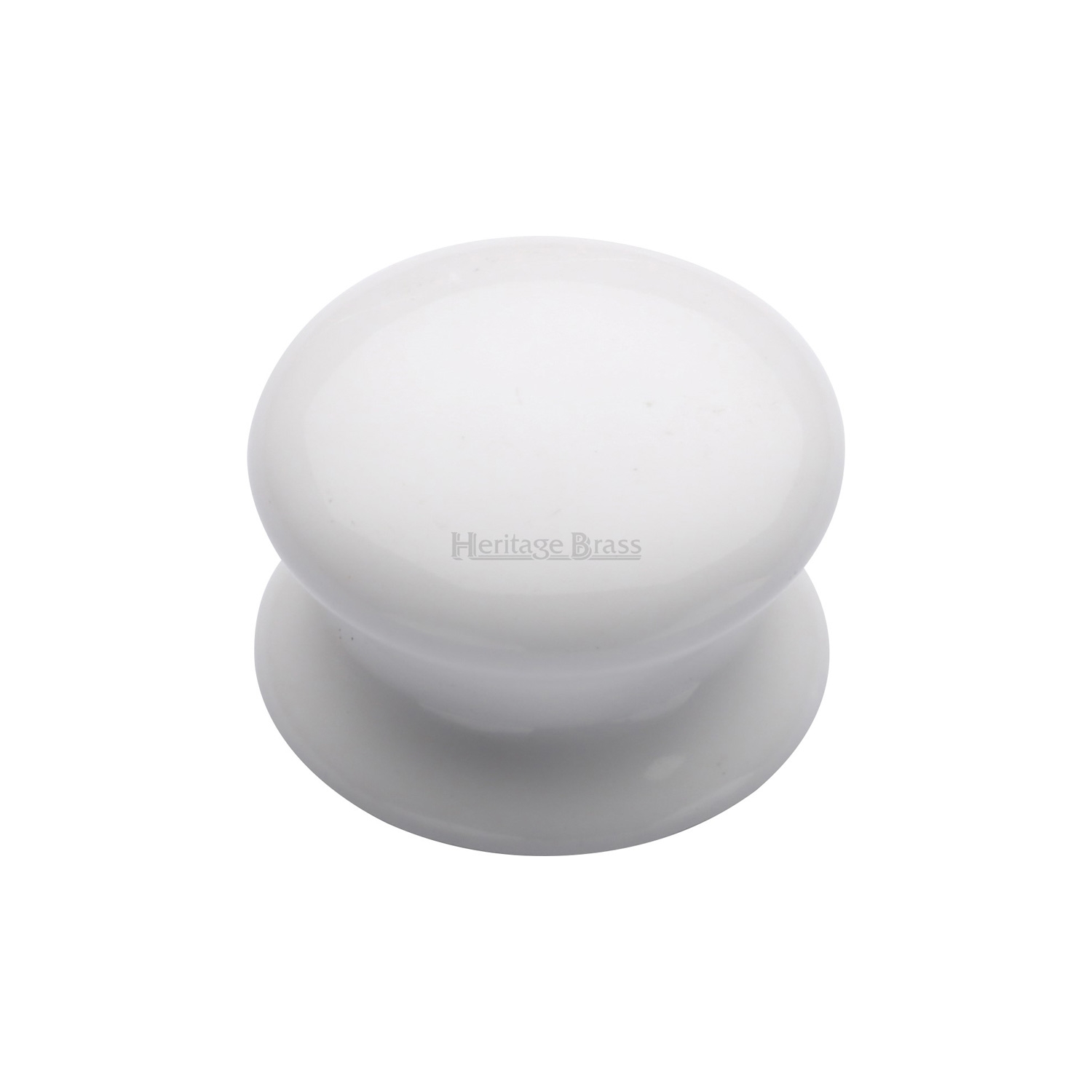 Porcelain Cabinet Knob Plain White - 5038