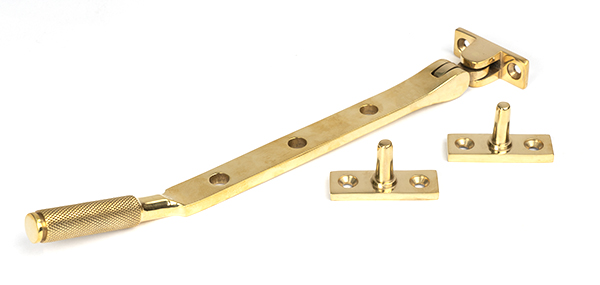 polished brass 8" brompton stay