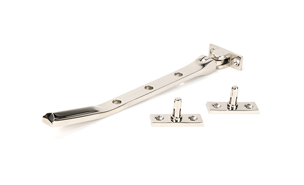 polished nickel art deco 8" stay