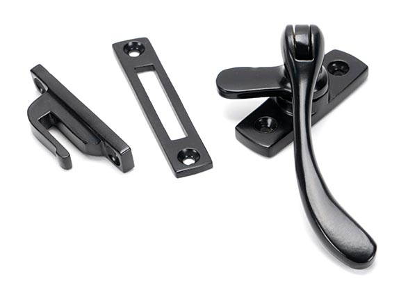 black peardrop fastener