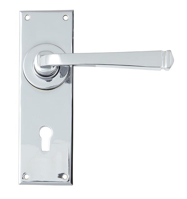 polished chrome avon lever lock set