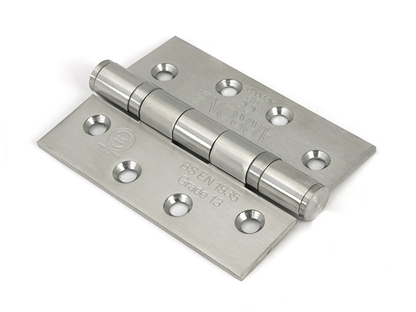satin ss 4" ball bearing butt hinge (pair) f/r