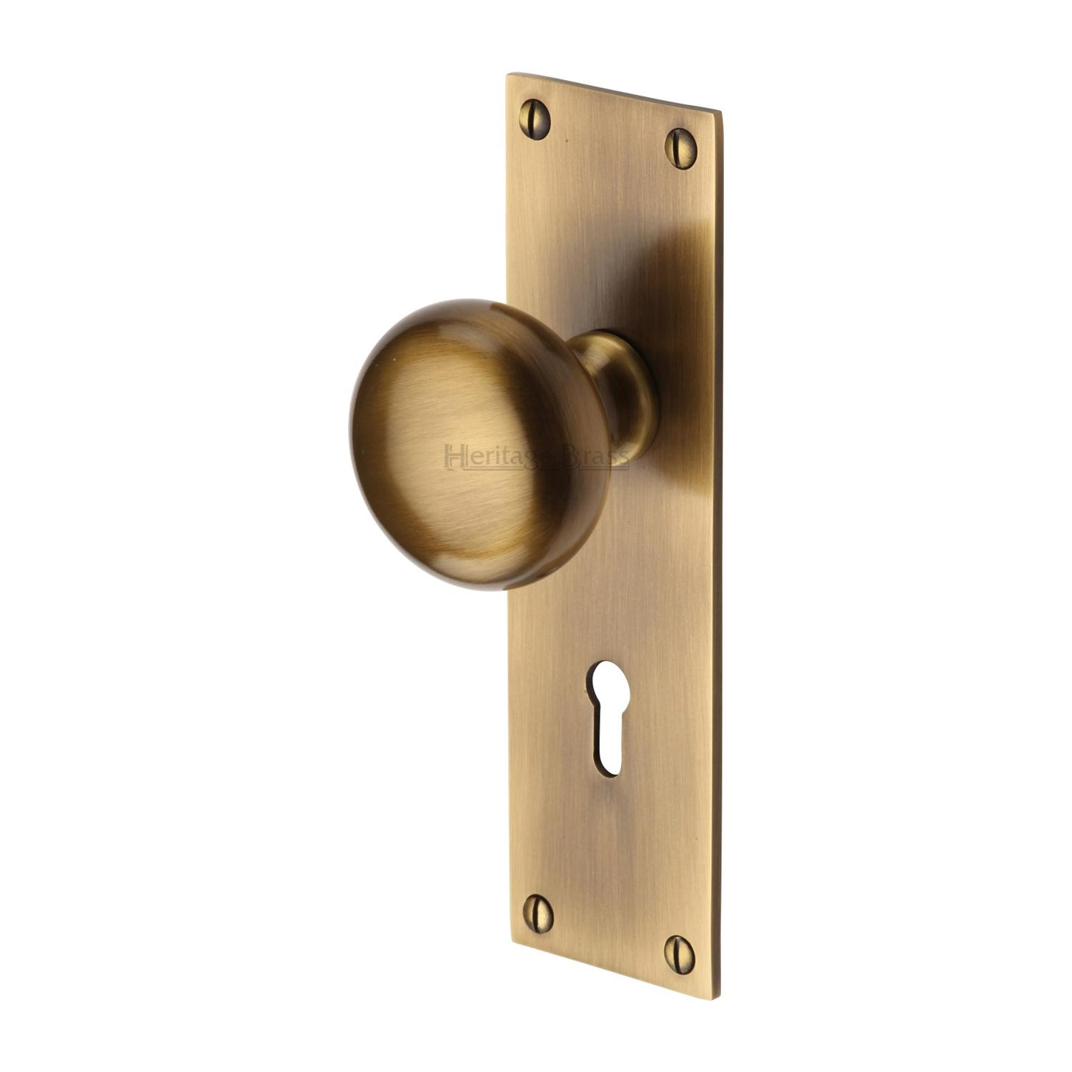 Balmoral Door Knob on Plate - BAL8500-AT