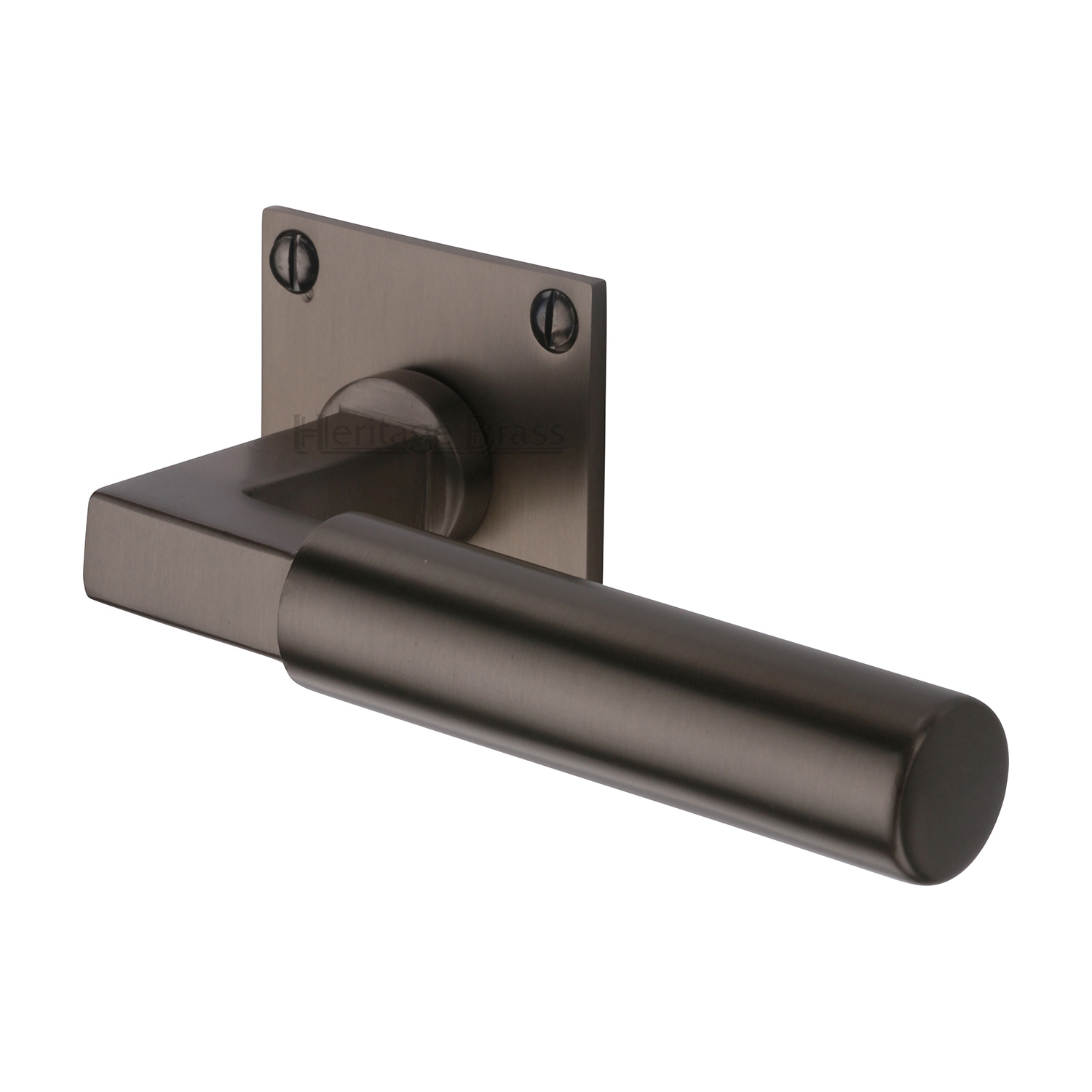 Bauhaus Low Profile Door Handle on Square Rose - BAU1926-MB