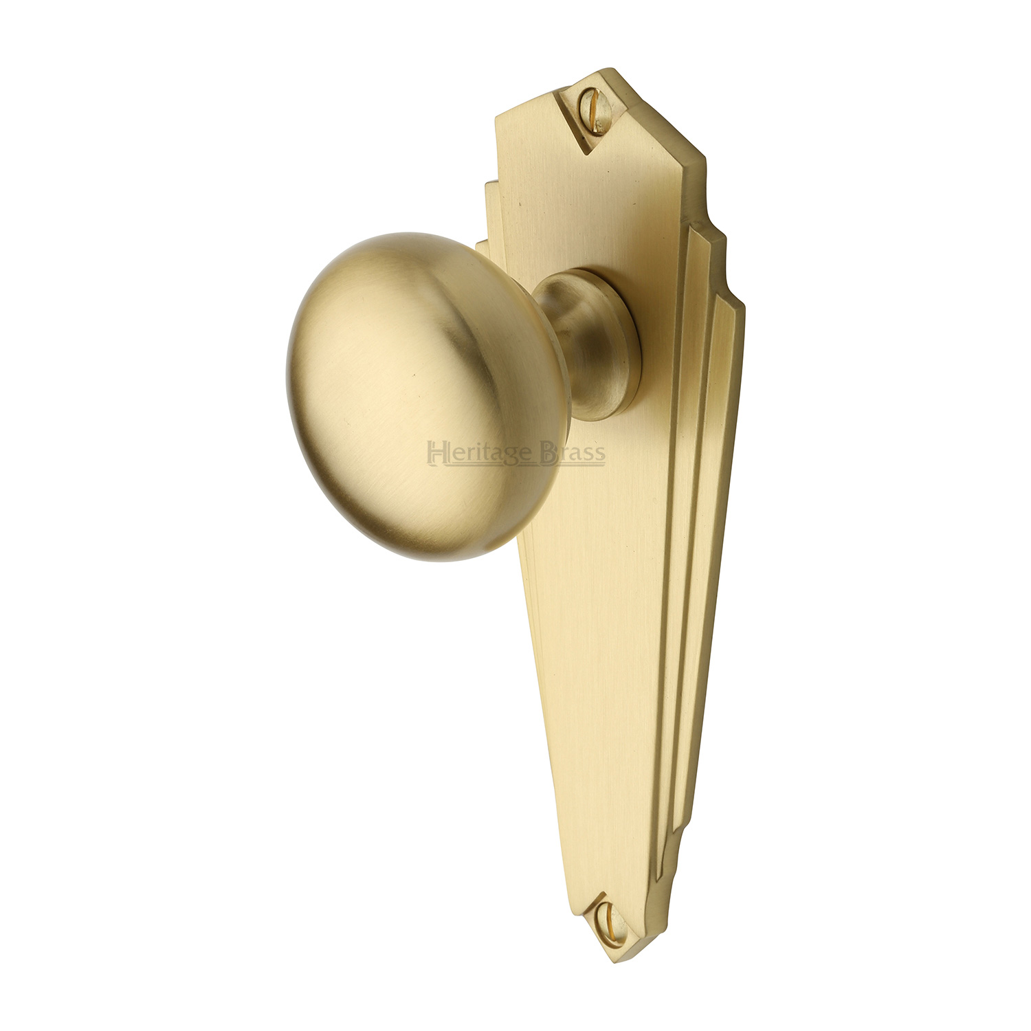 Broadway Door Knob on Plate - BR1810-SB