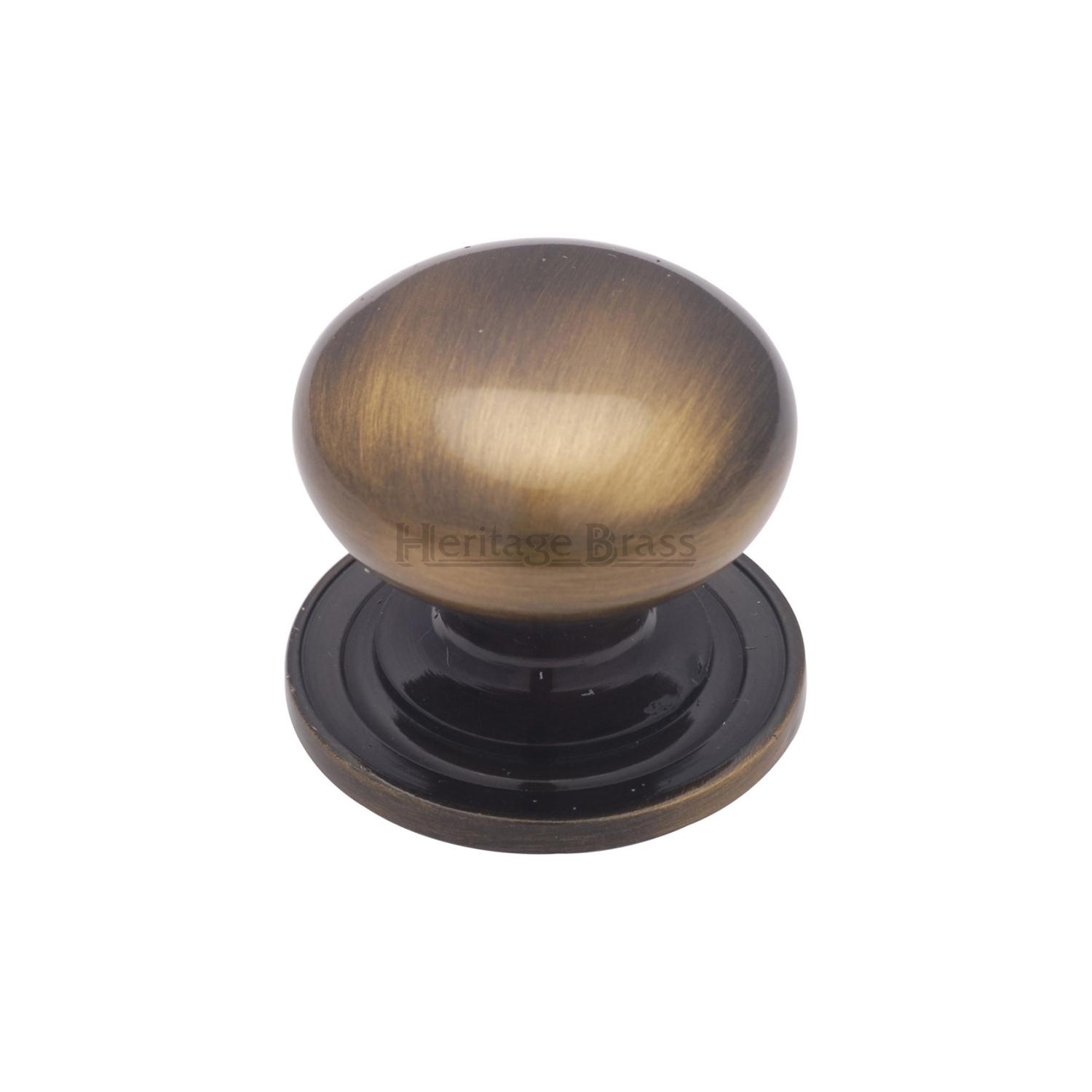 Victorian Round Cabinet Knob with Base - C2240 25-AT