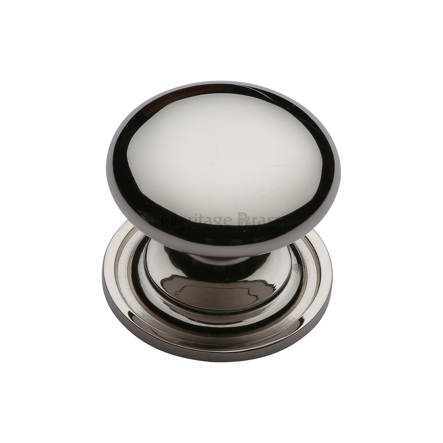 Victorian Round Cabinet Knob with Base - C2240 25-PNF