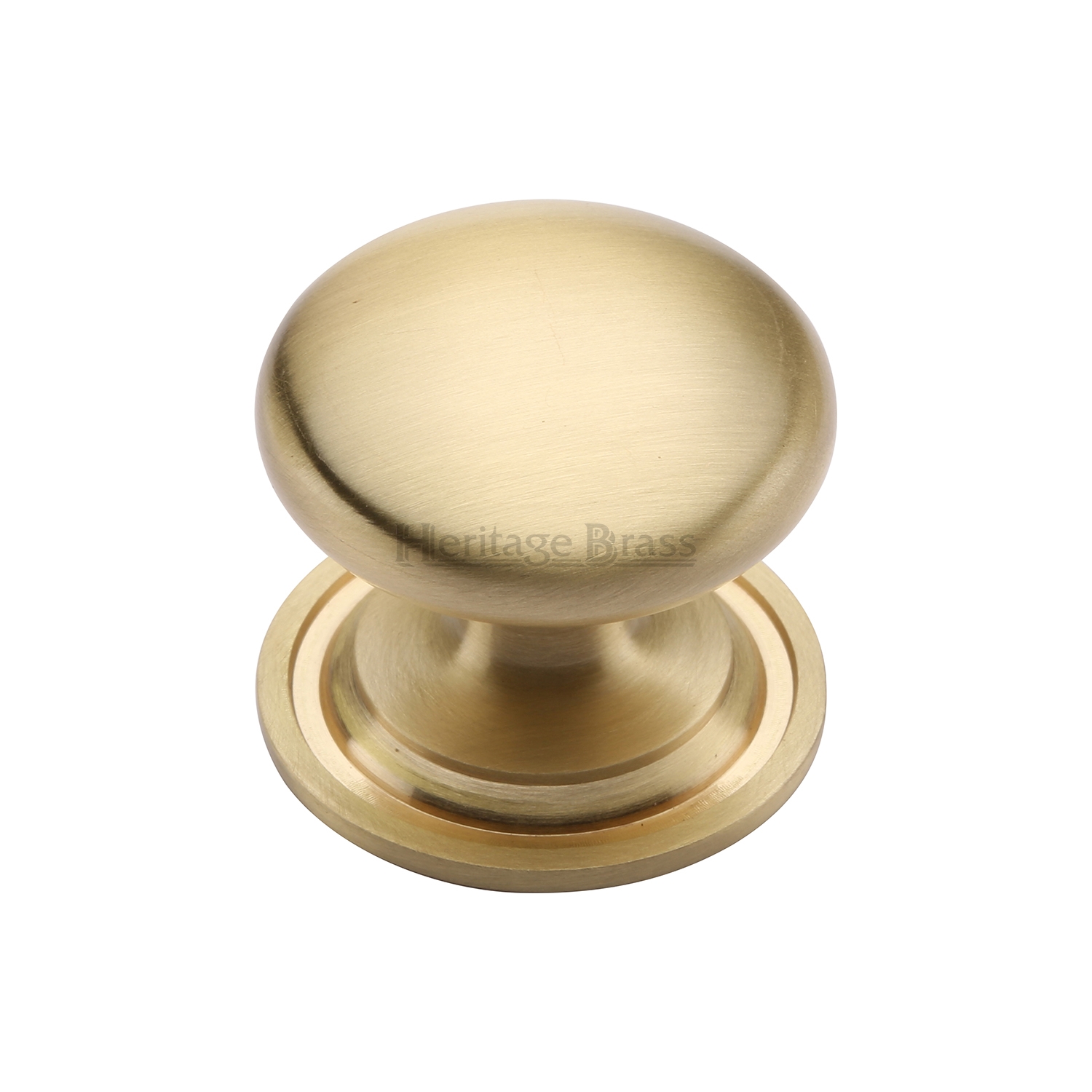 Victorian Round Cabinet Knob with Base - C2240 48-SB