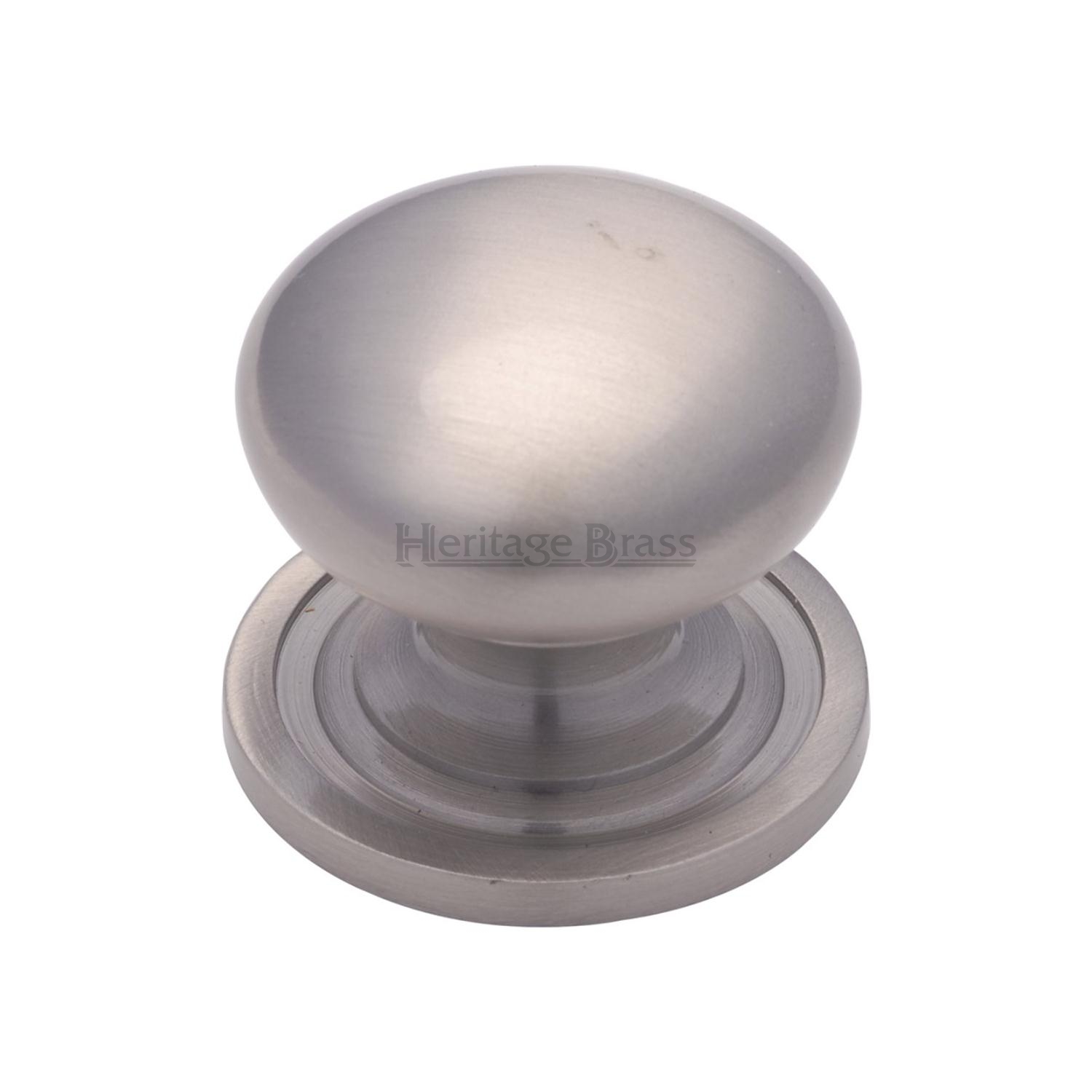 Victorian Round Cabinet Knob with Base - C2240 48-SN