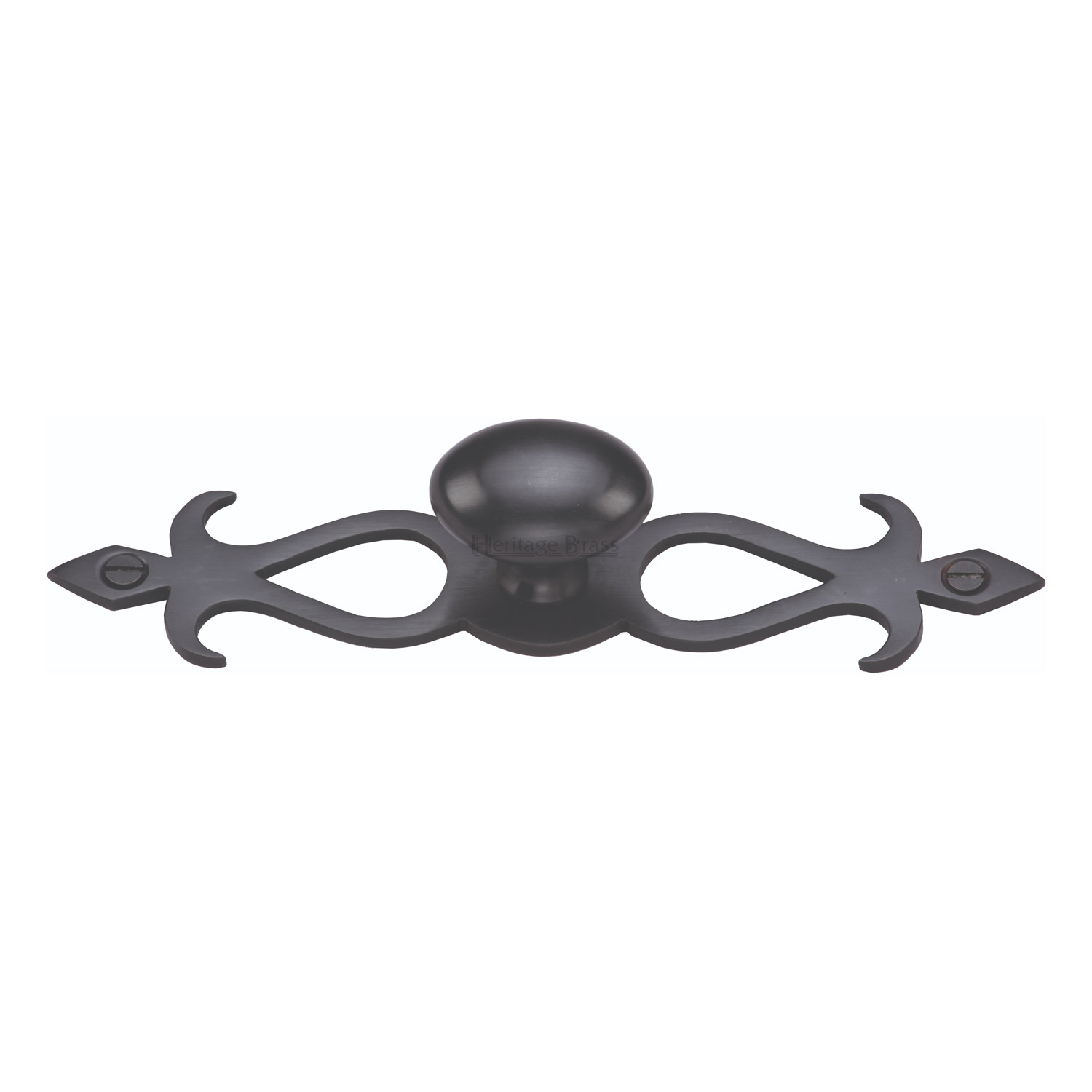 Oval Cabinet Knob with Backplate - C3072 32-BKMT
