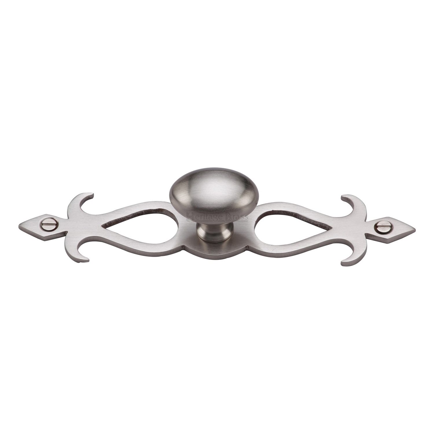 Oval Cabinet Knob with Backplate - C3072 32-SN
