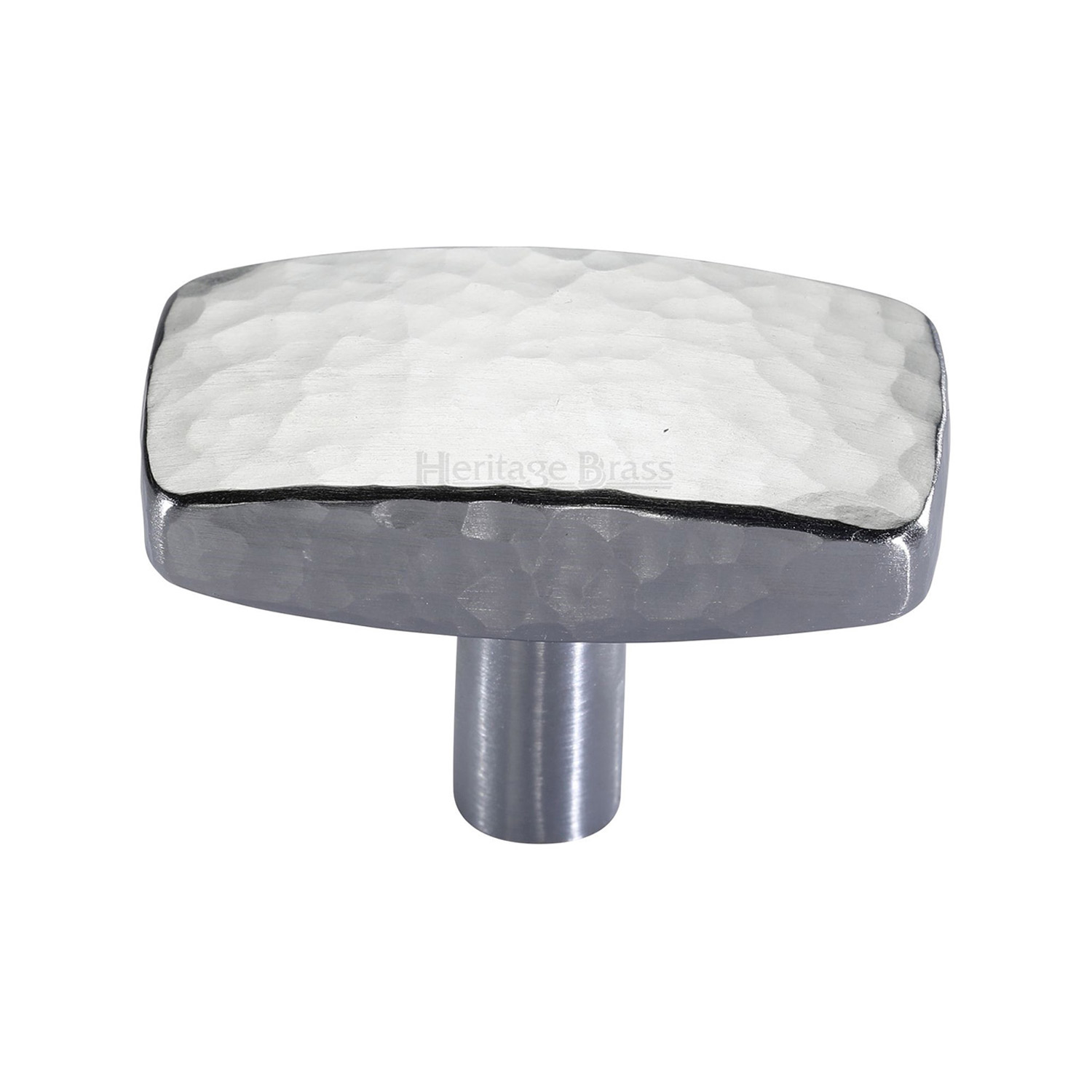 Rectangular Hammered Cabinet Knob - C3386 47-SC