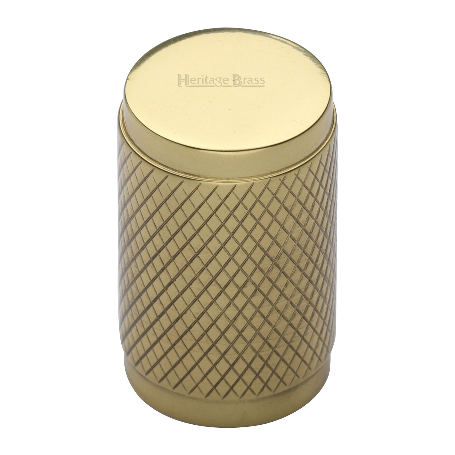 Cylindric Knurled Cabinet Knob - C3840-PB
