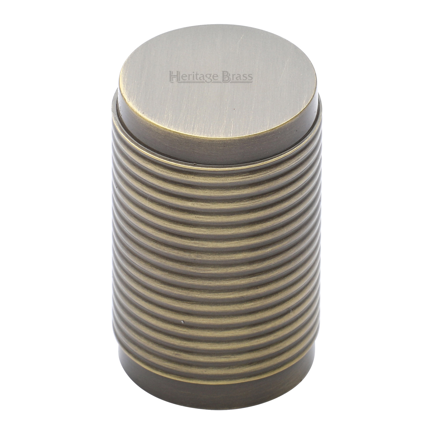 Cylindric Ribbed Cabinet Knob - C3850-AT