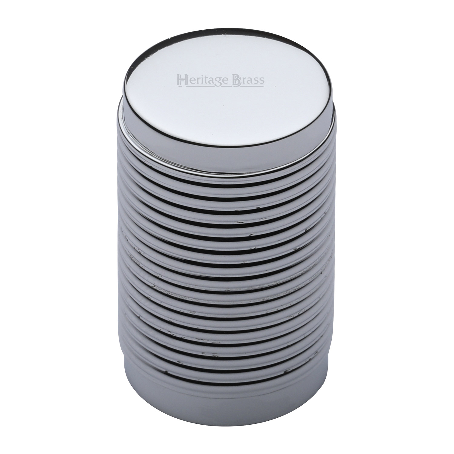 Cylindric Ribbed Cabinet Knob - C3850-PC