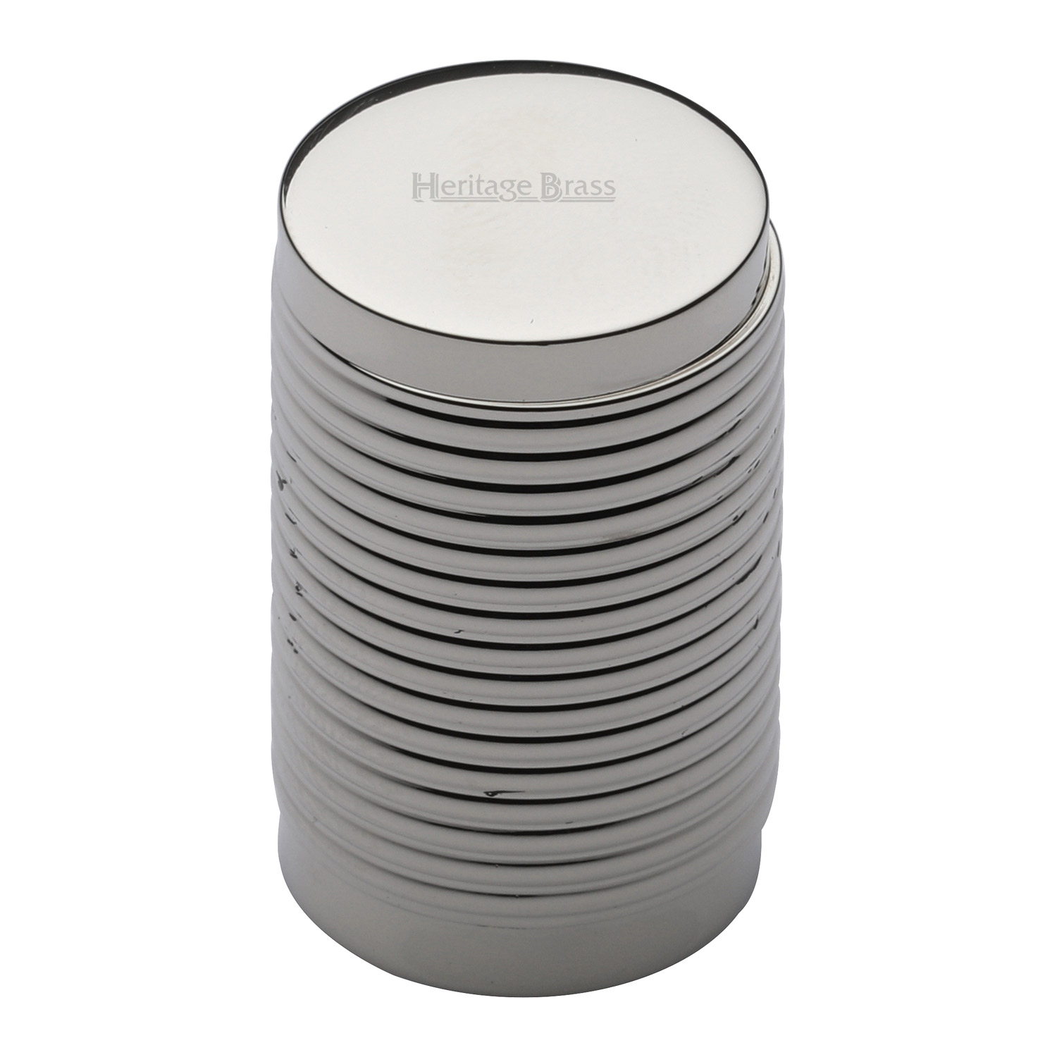 Cylindric Ribbed Cabinet Knob - C3850-PNF