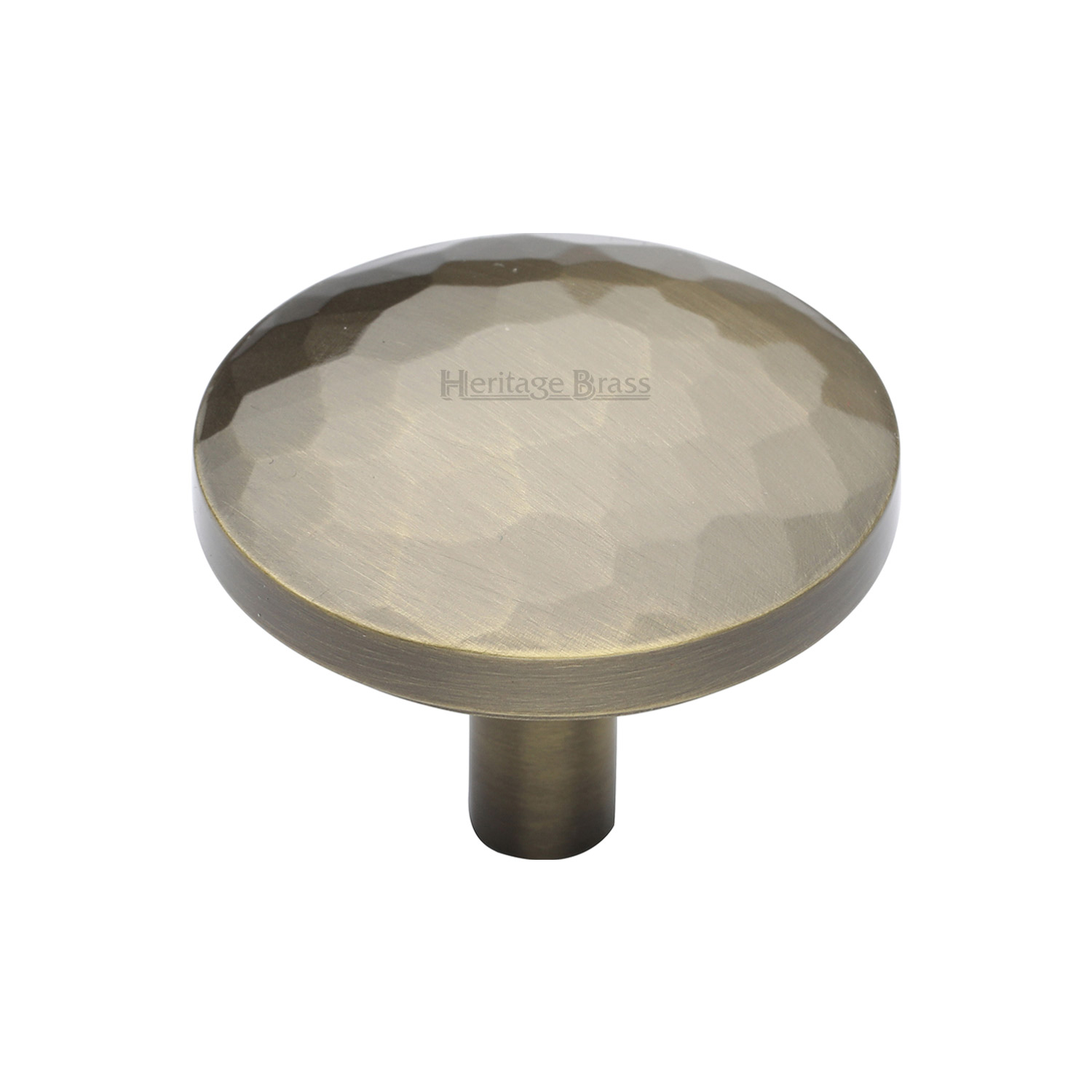Round Hammered Cabinet Knob - C3877 38-AT