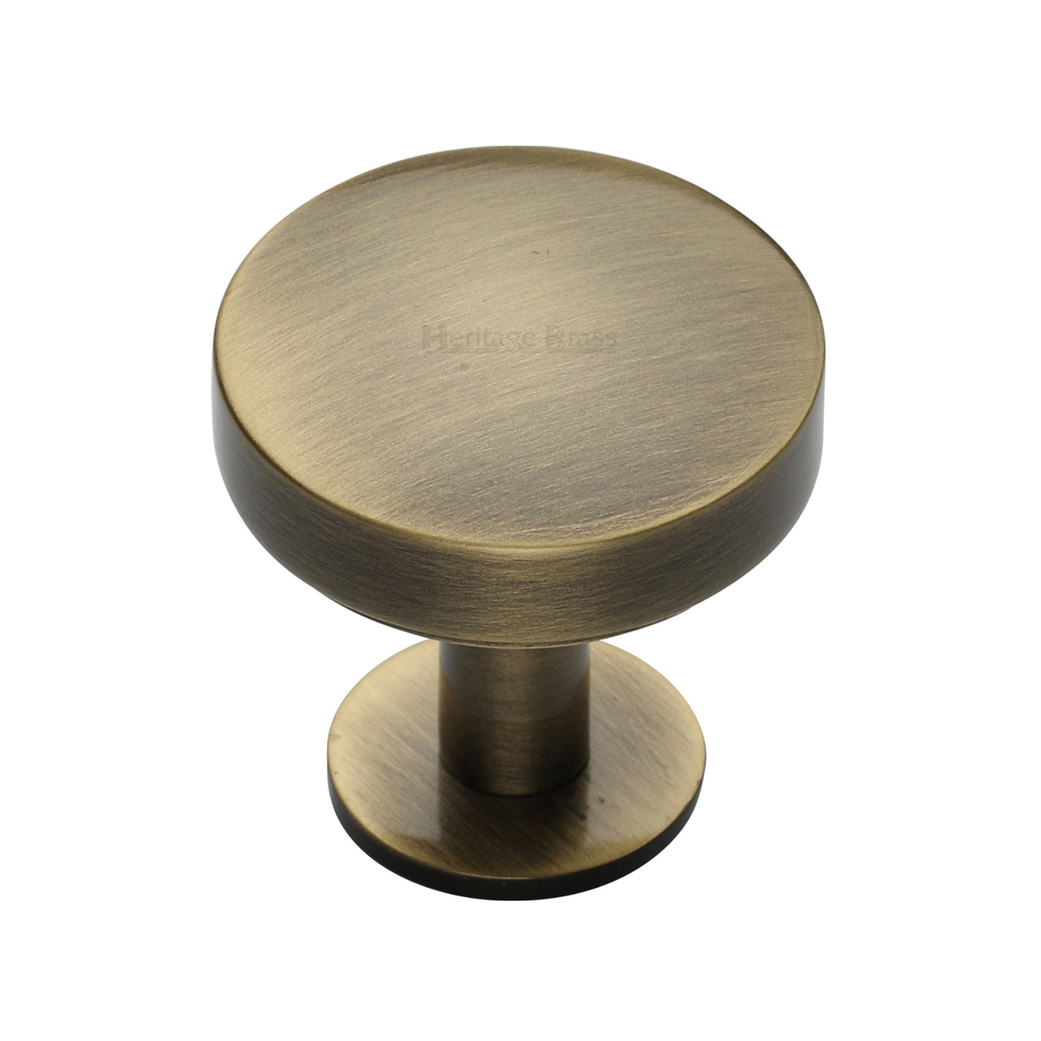 Domed Disc Cabinet Knob with Rose - C3878 32-AT