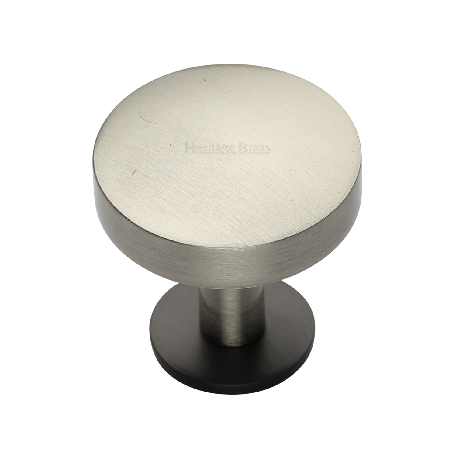Domed Disc Cabinet Knob with Rose - C3878 32-BSN