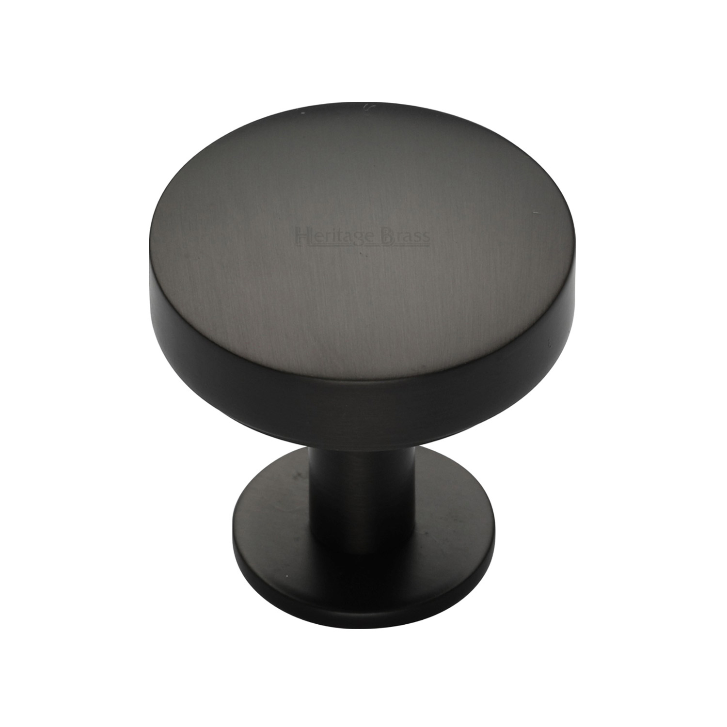 Domed Disc Cabinet Knob with Rose - C3878 32-MB