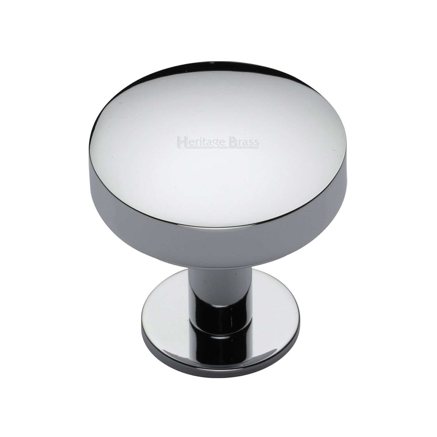Domed Disc Cabinet Knob with Rose - C3878 32-PC