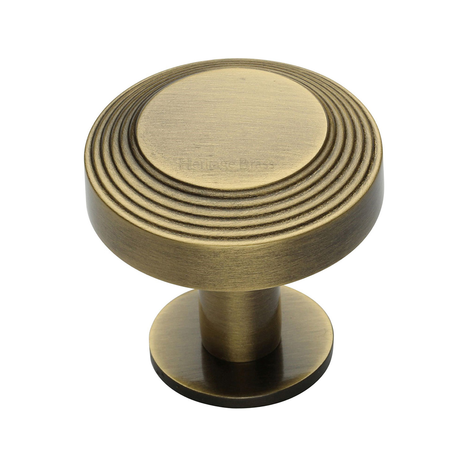 Ridge Cabinet Knob with Rose - C3958 38-AT