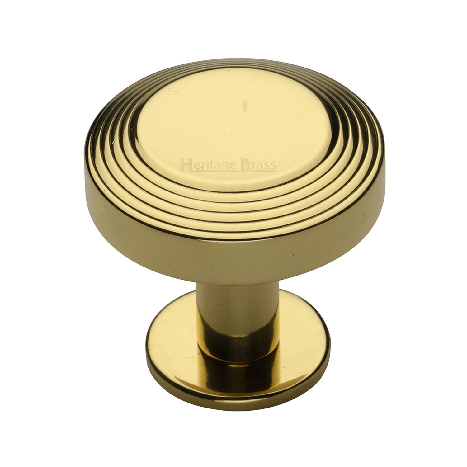 Ridge Cabinet Knob with Rose - C3958 38-PB