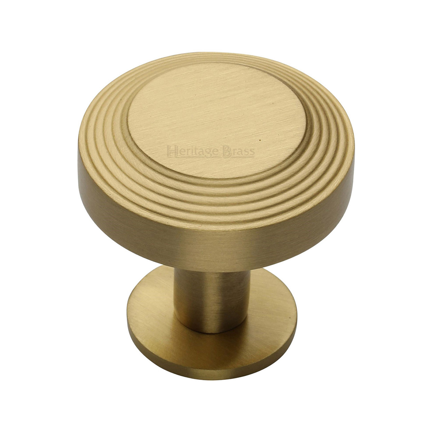Ridge Cabinet Knob with Rose - C3958 38-SB
