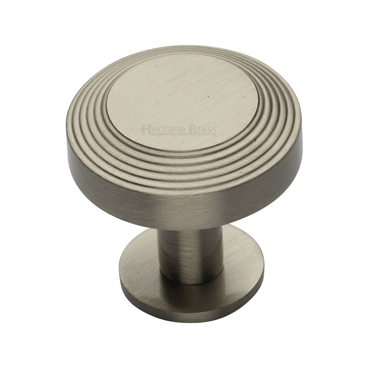 Ridge Cabinet Knob with Rose - C3958 38-SN
