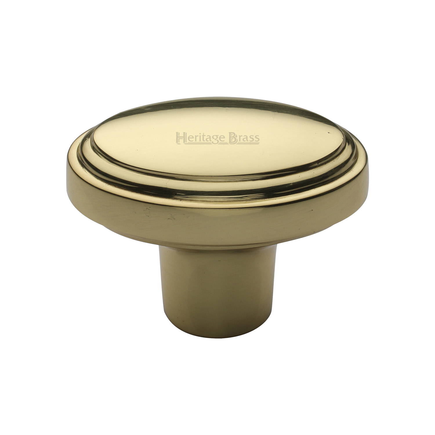 Stepped Oval Cabinet Knob - C3975-PB