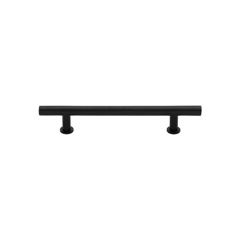 T-Bar Cabinet Pull Handle with Rose - C0362 101-BKMT
