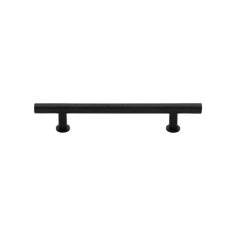 T-Bar Cabinet Pull Handle with Rose - C0362 128-BKMT