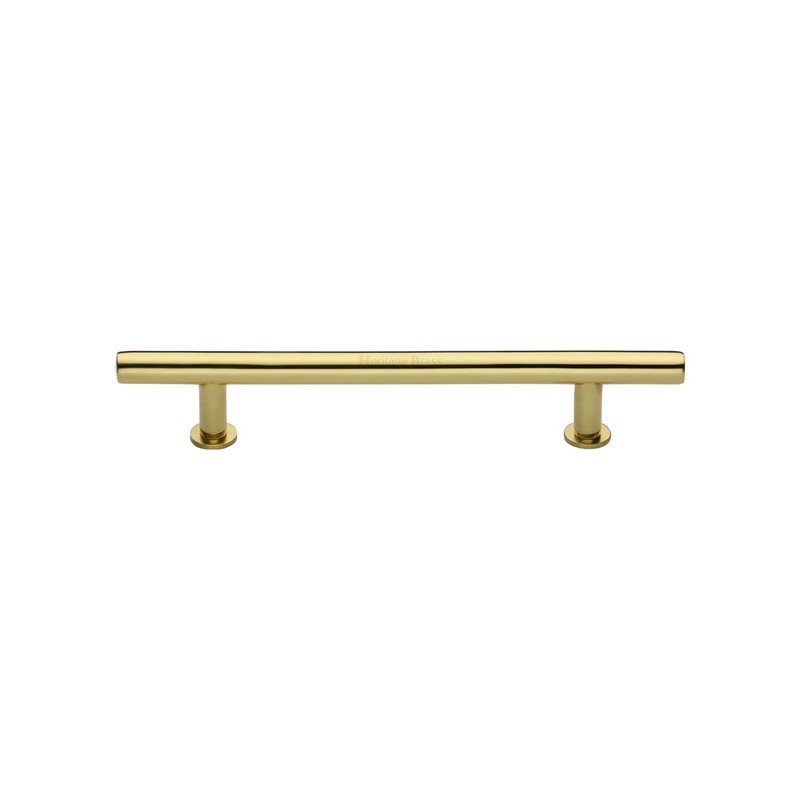 T-Bar Cabinet Pull Handle with Rose - C0362 128-PB