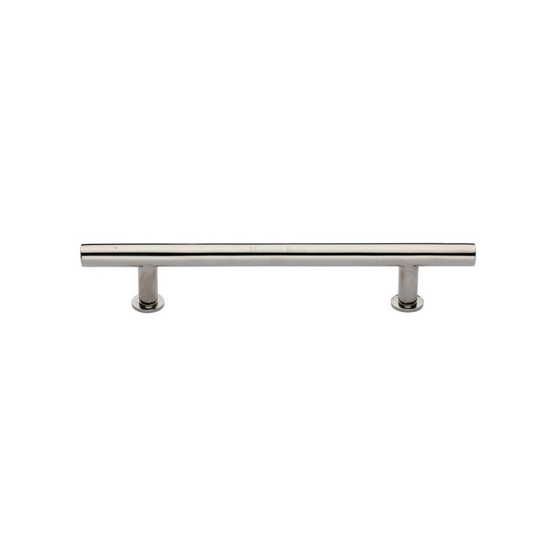 T-Bar Cabinet Pull Handle with Rose - C0362 128-PNF