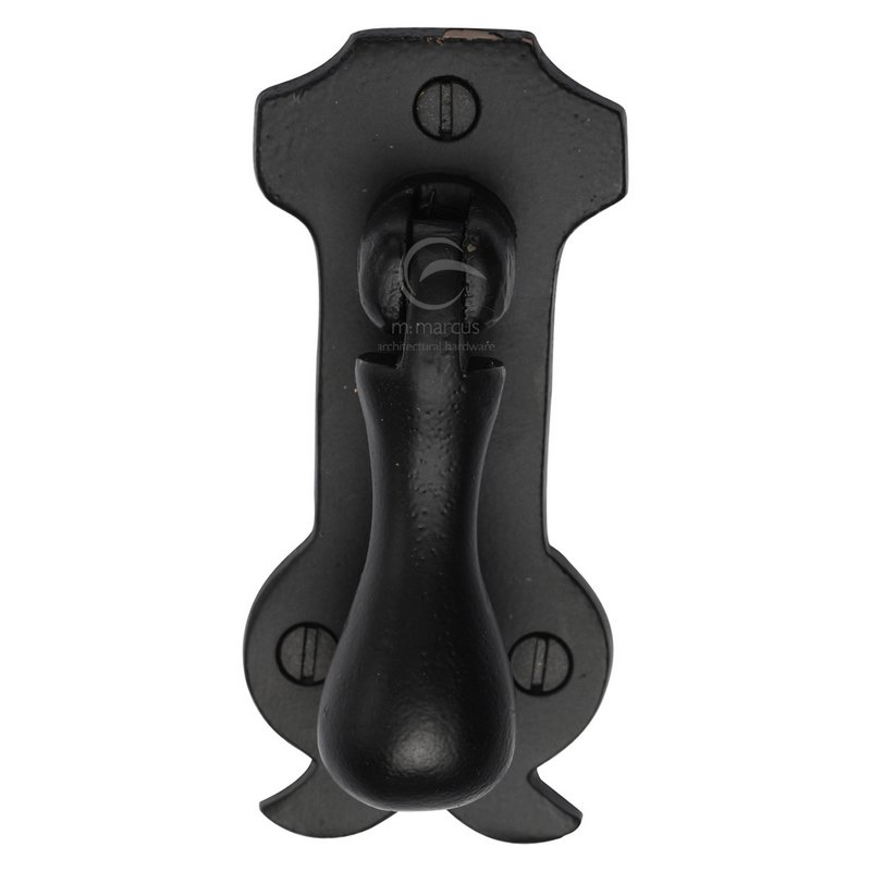 Matt Black Iron Cabinet Drop Pull On Plate - FB6263