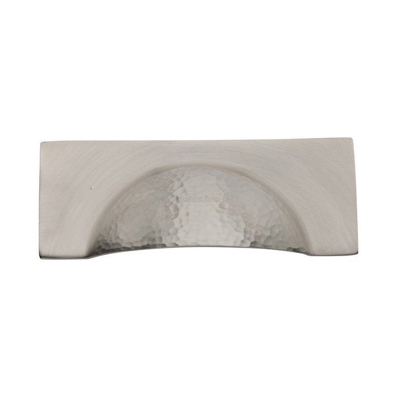 Hampshire Drawer Cup Pull Hammered Design - HAM2764-SN