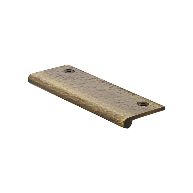 Edge Pull Cabinet Handle Hammered Design - 38mm Width - HAMEP100 38-AT