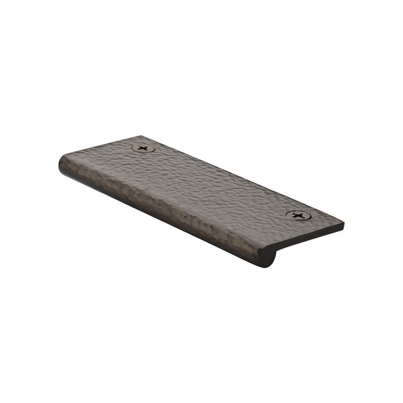 Edge Pull Cabinet Handle Hammered Design - 38mm Width - HAMEP100 38-MB